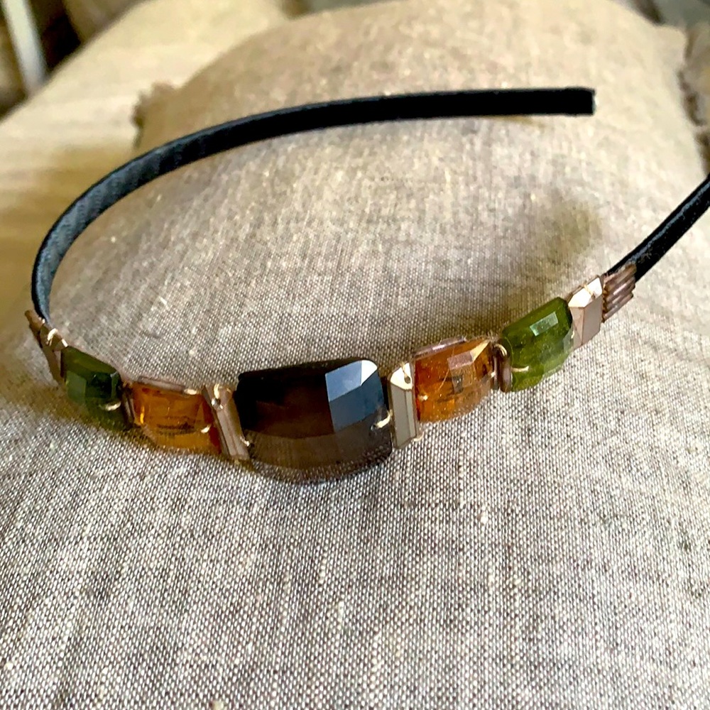 Marie Hayden headband “gemstones” topaz colored